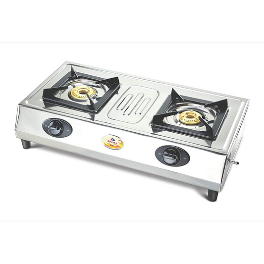 BAJAJ CX8 Stainless Steel Manual Gas Stove  (2 Burners)