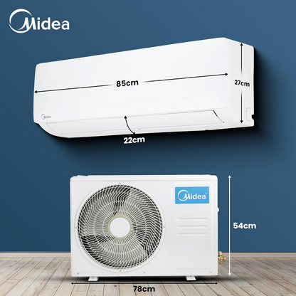 Midea Santis Pro Plus Deluxe 4 in 1 Convertible 1.5 Ton 3 Star Inverter Split AC with Auto Cleanser (2024 Model, Copper Condenser, MAI18SP3R34F0)